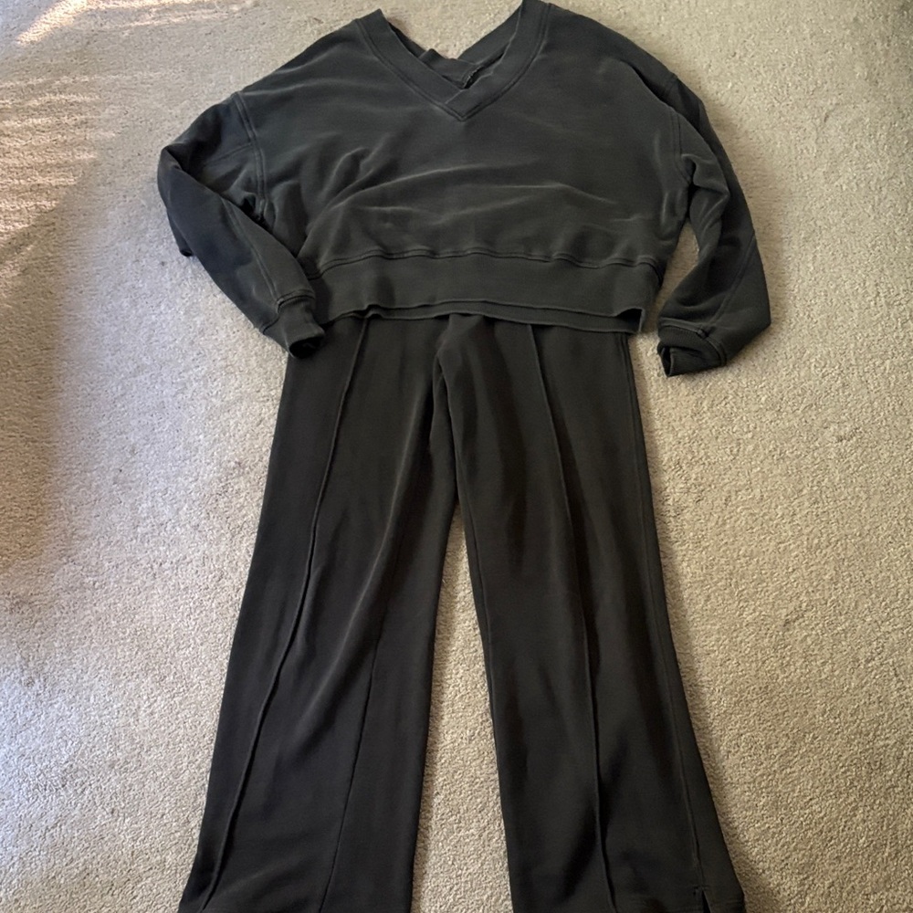 Aerie smoke grey set XXS